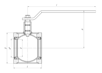 Кран шаровый межфланцевый КШ.МФ.П.ALSO GAS - 2